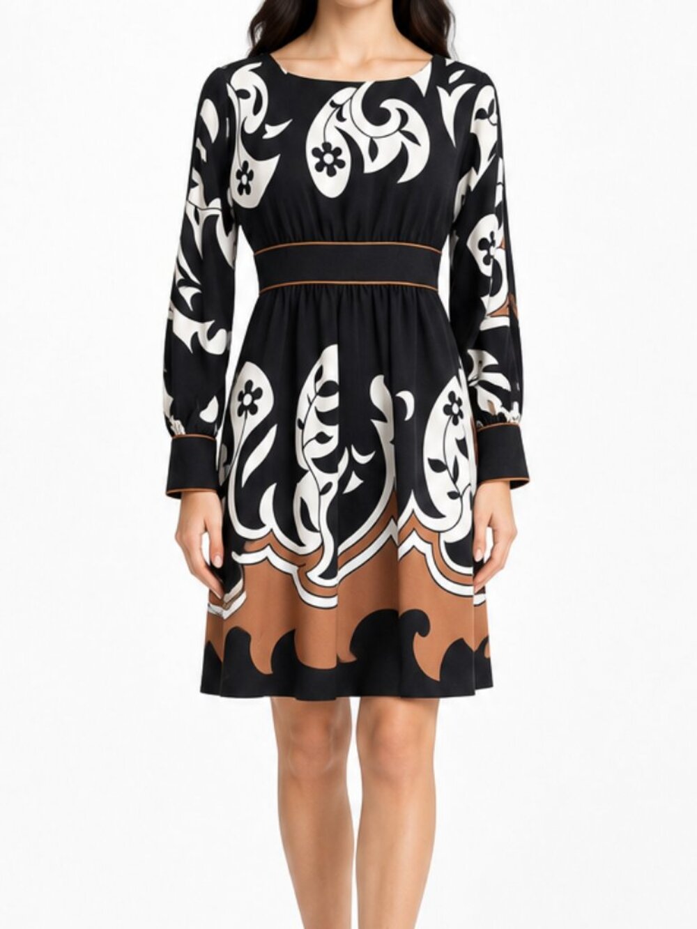 Tibi New York open back silk print midi dress size 2